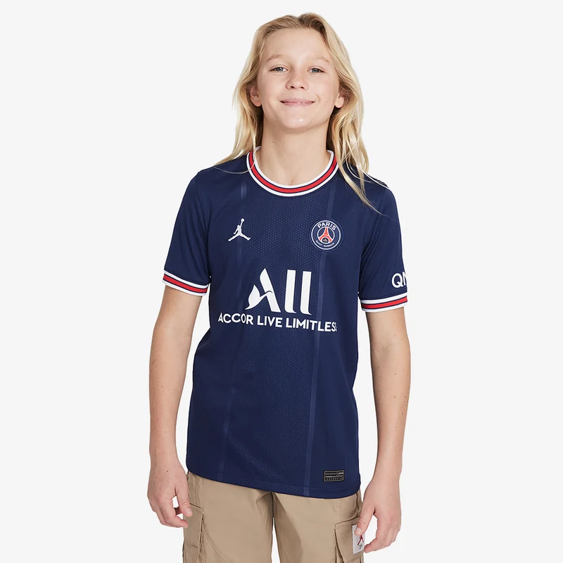 Camiseta MC Jordan x Paris-Saint Germain 21/22 para niños Primera equipación Stadium