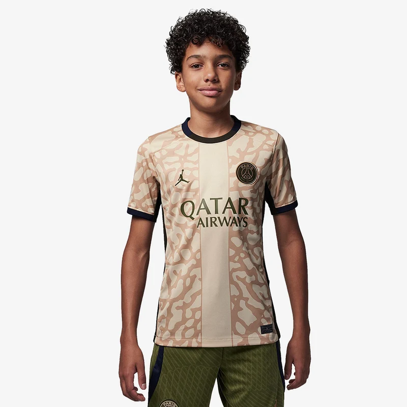 Camiseta Jordan x Paris SaintGermain 23/244th DriFit Stadium MC para niños