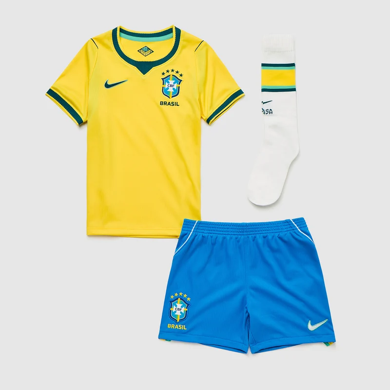 Kit Nike Brasil 2026 Dri-FIT Stadium Primera equipación para niños