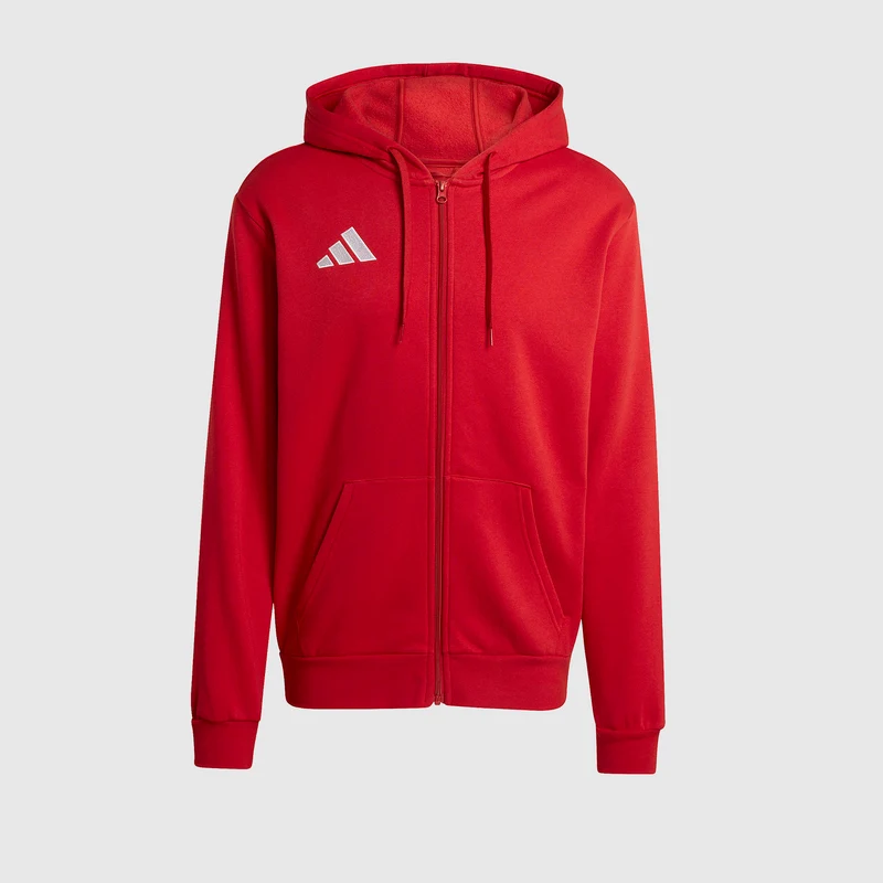 Sudadera de algodón con capucha adidas Entrada 26 Cremallera Completa
