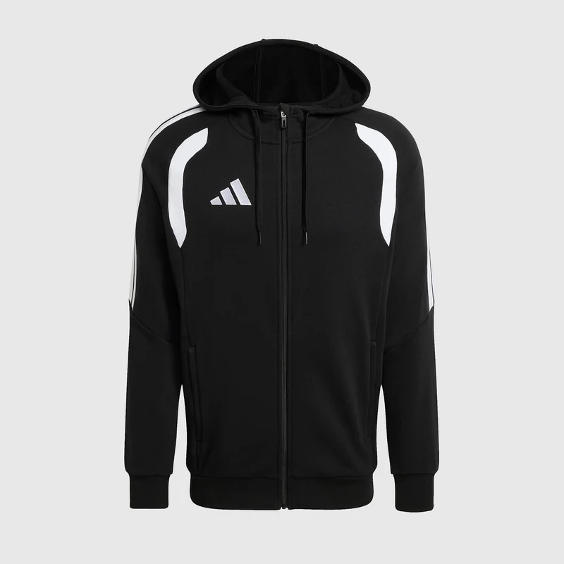Sudadera de algodón con capucha adidas Tiro 26 League Cremallera Completa