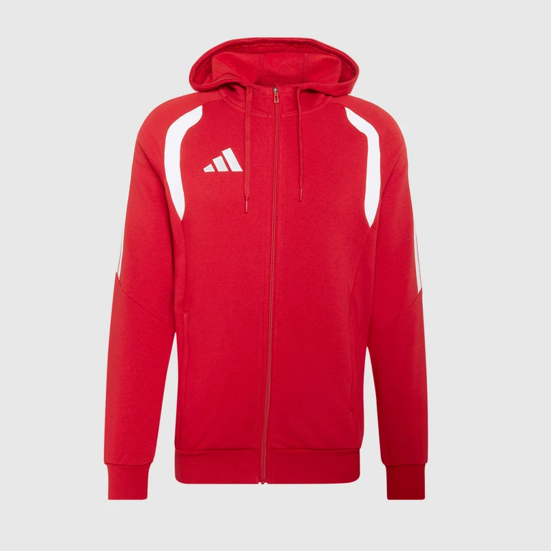 Sudadera de algodón con capucha adidas Tiro 26 League Cremallera Completa