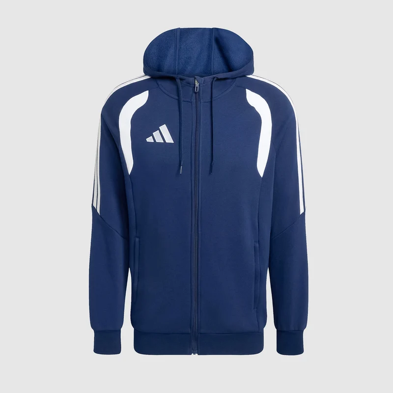 Sudadera de algodón con capucha adidas Tiro 26 League Cremallera Completa