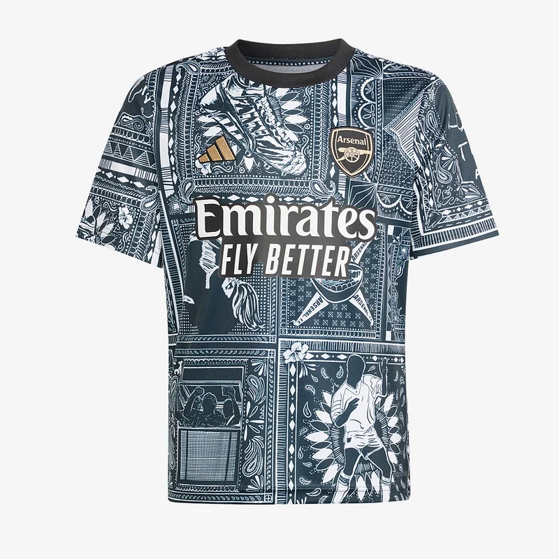 Camiseta adidas Arsenal Ian Wright Pre-Match para niños
