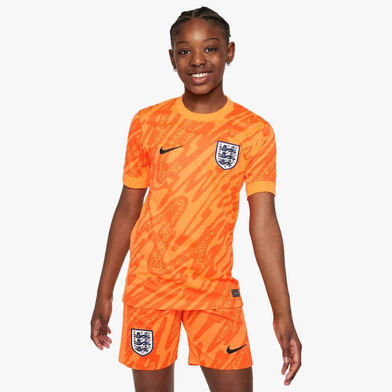 Camiseta Nike Inglaterra 2024 Dri-FIT GK Stadium MC para niños
