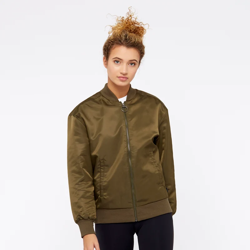 Chaqueta Reebok Training Supply Bomber para mujer - Verde Millitar
