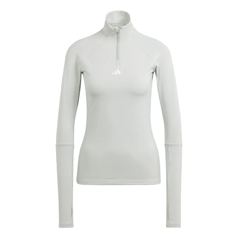 adidas Womens Techfit COLD.RDY 1/4 Zip Long Sleeve Training T