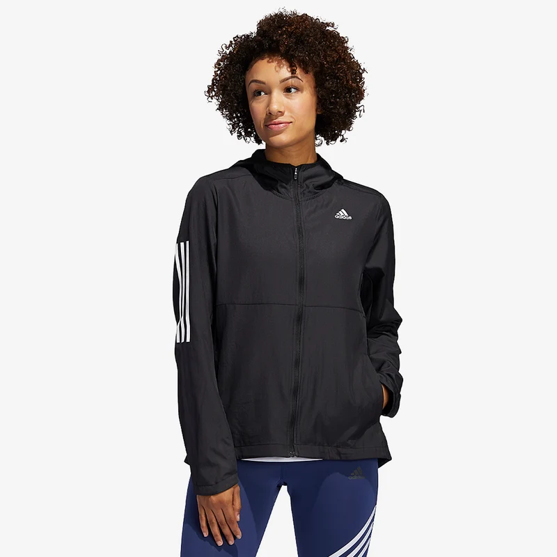 Chaqueta con capucha adidas Own The Run Wind para mujer