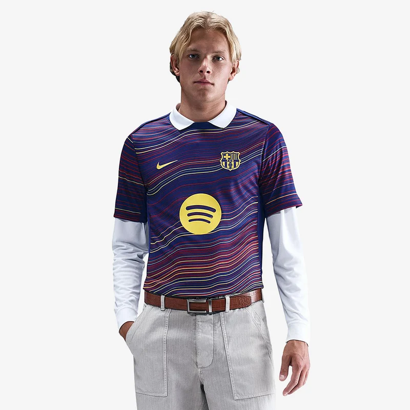 Camiseta Prepartido Nike FC Barcelona 25/26 Dri-FIT Academy Pro Primera equipación