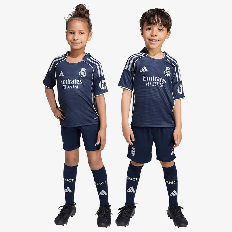 Segunda equipación adidas Real Madrid 25/26 para niños pequeños