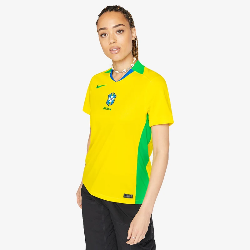 Camiseta Nike Brasil 2025 Dri-FIT Stadium Primera equipación para mujer