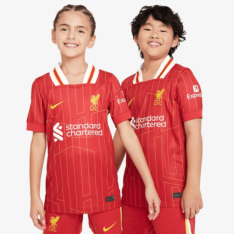 Camiseta Nike Liverpool 24/25 Dri-FIT Stadium MC Primera equipación para niños