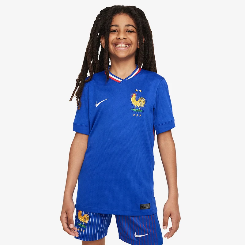 Camiseta Nike Francia 2024 Dri-FIT Stadium MC Primera equipación para niños