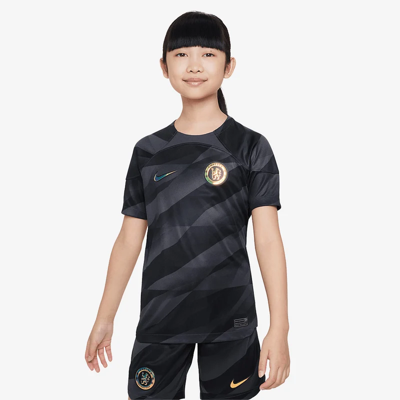 Camiseta de portero Nike Chelsea 23/24 Dri-Fit Stadium Tercera Equipación MC para niños