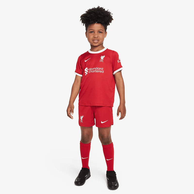 Primera equipación Nike Liverpool FC 23/24 Dri-Fit para niños pequeños