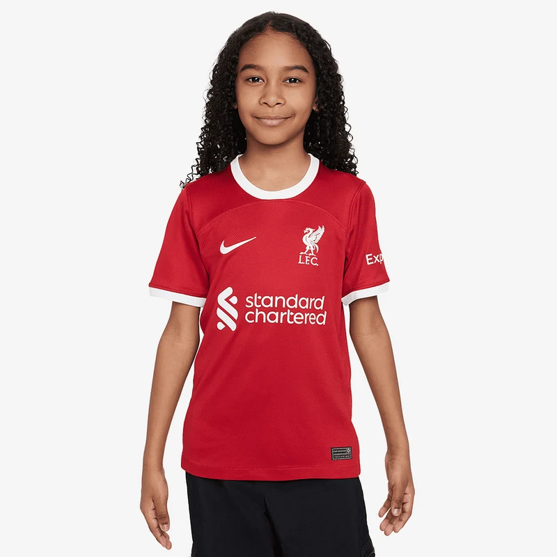 Camiseta Nike Liverpool FC 23/24 Primera equipación Dri-Fit Stadium MC para niños
