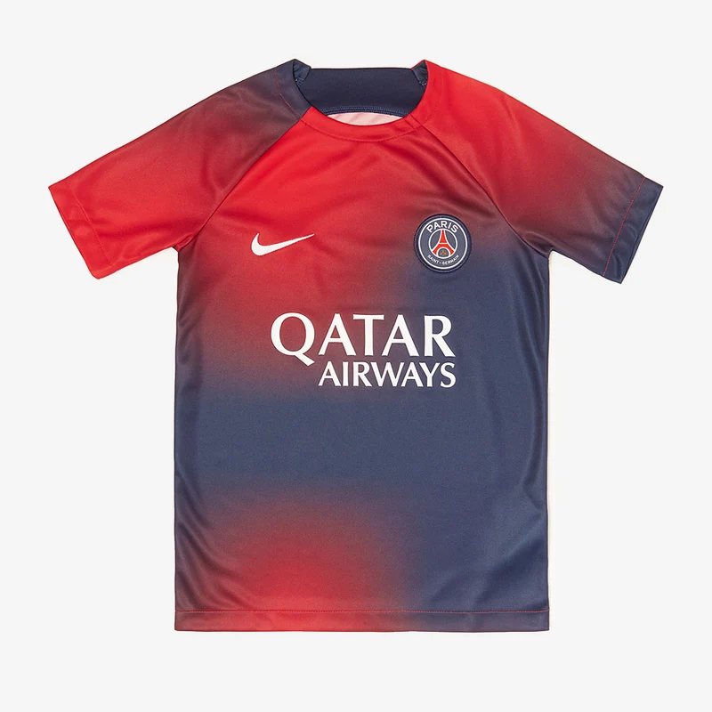 Camiseta prepartido Nike Paris Saint-Germain 23/24 Primera equipación Dri-Fit Academy MC para niños