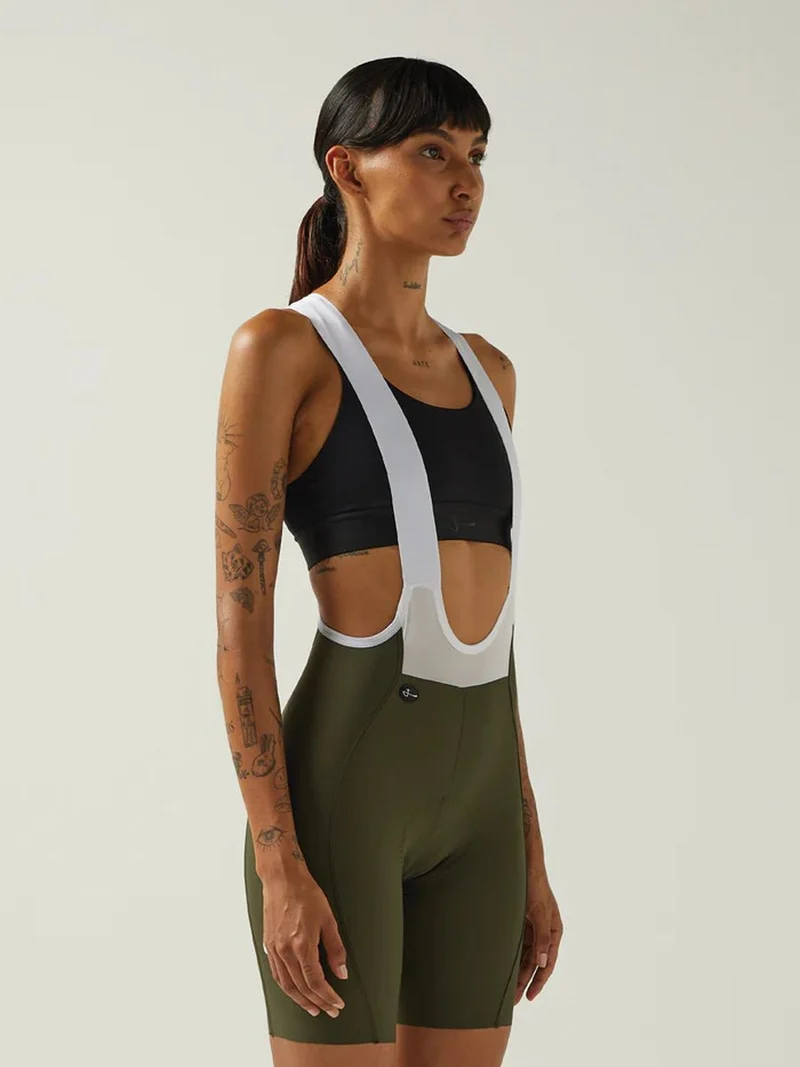 Pantaloneta Ciclismo C/T Mujer Givelo HD Pro Oliva