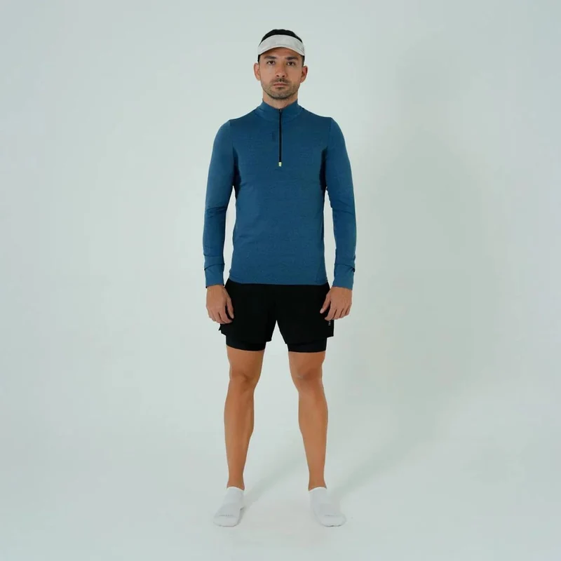 Camiseta Manga Larga Hombre Safetti Active Azul