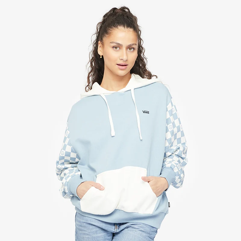Sudadera con capucha Vans Peace Tablero de ajedrez Blocked para mujer