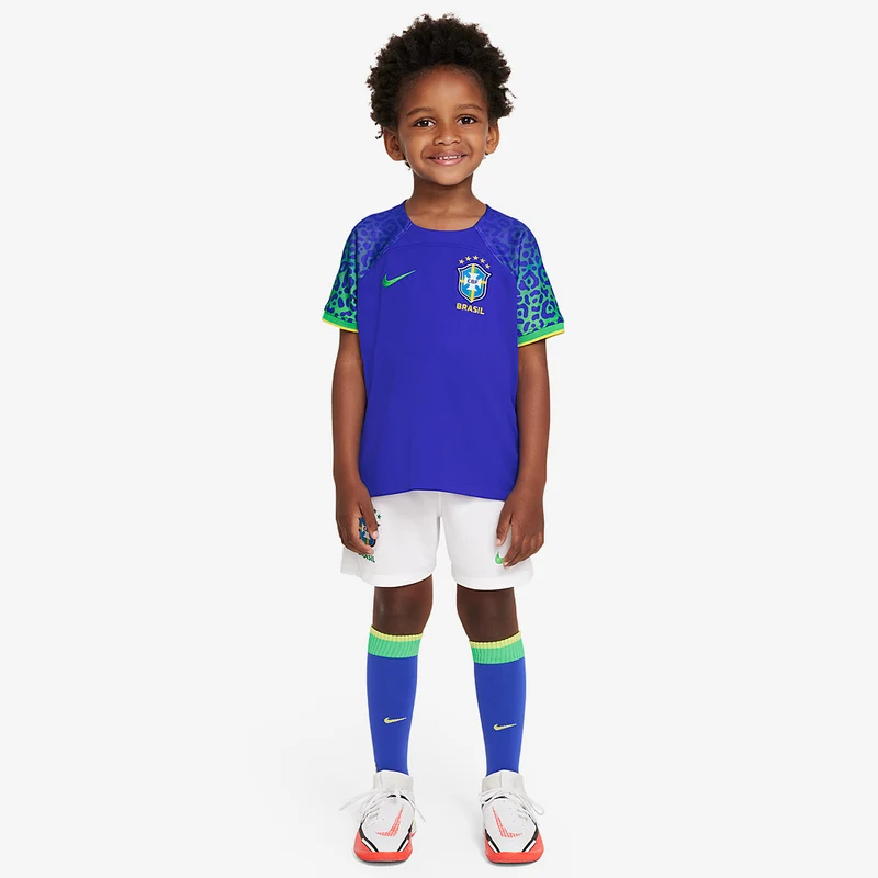 Segunda equipación Nike Brasil 22/23 para niños pequeños