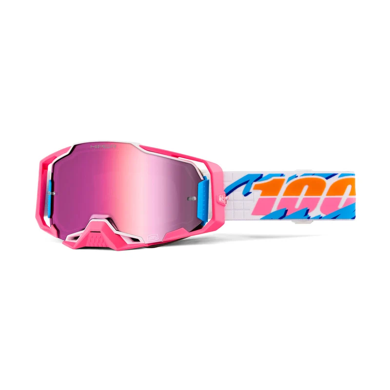 Goggle 100% Armega Lefreak Lente Hiper Rosa Espejo