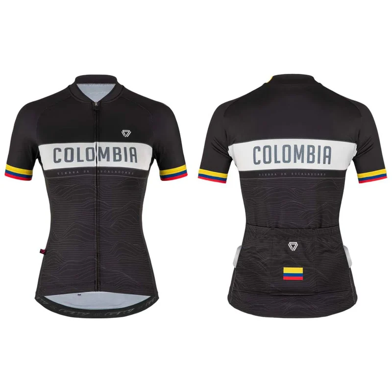 Jersey Ciclismo M/C Mujer GW Colombia Escaladores Negro