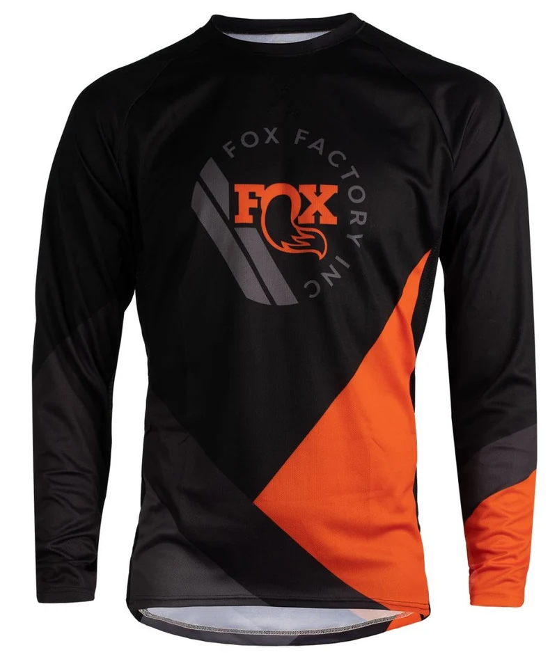 Jersey Ciclismo M/L Hombre GW Fox Negro Naranja