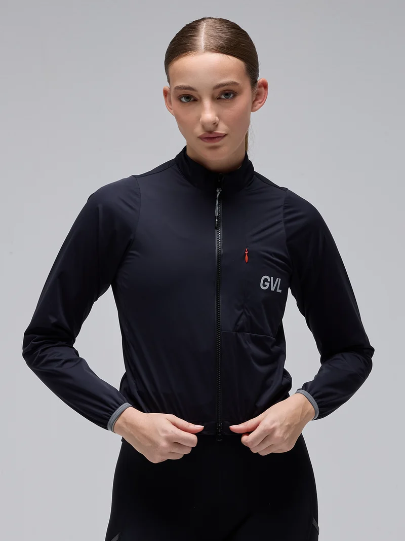 Chaqueta Ciclismo Impermeable Mujer Givelo C.D.A. Electric Black