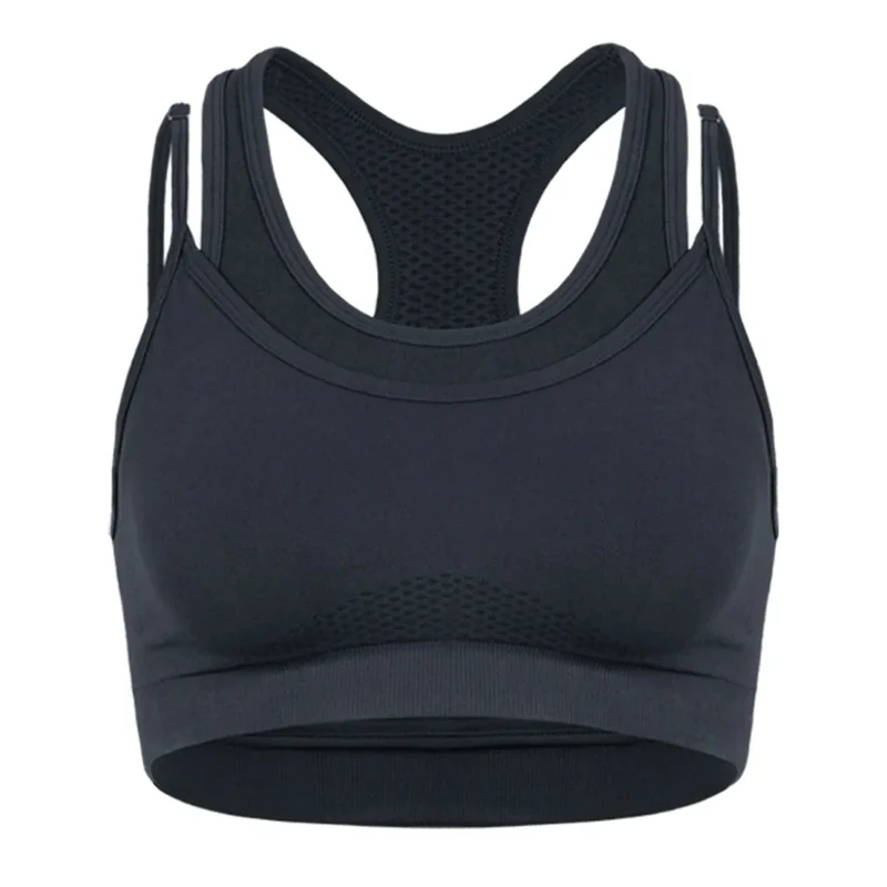 Top Sin Mangas Mujer Seamless Dash Sportfitness Humo