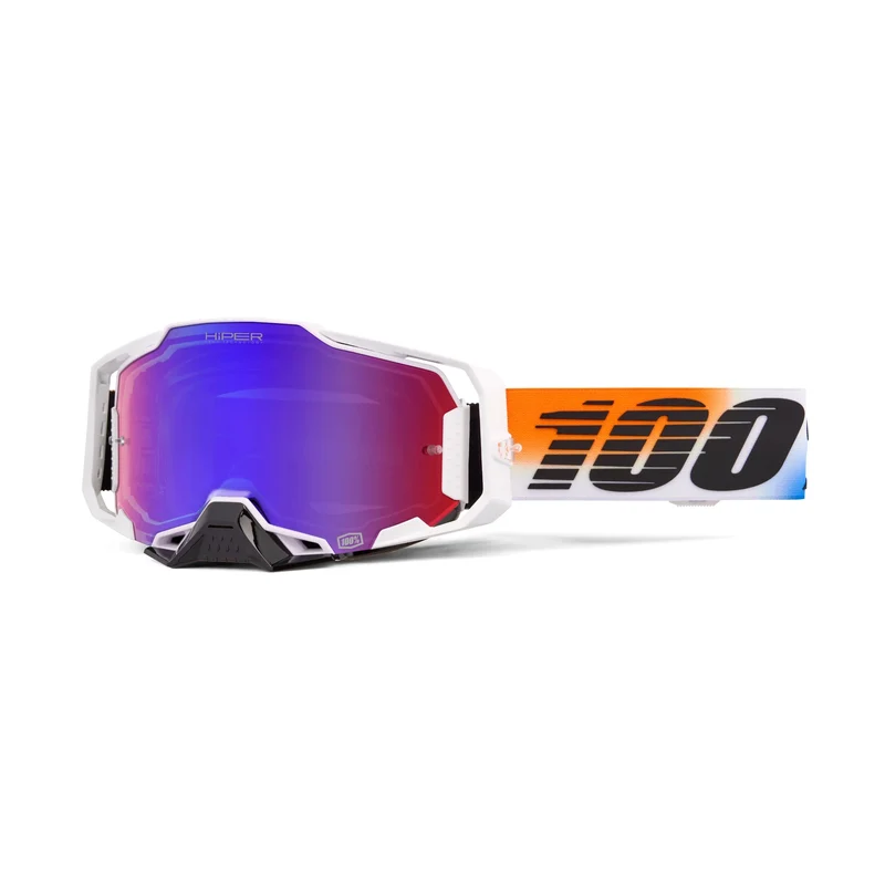 Goggle 100% Armega United Lente Hiper Rojo/Azul Espejo