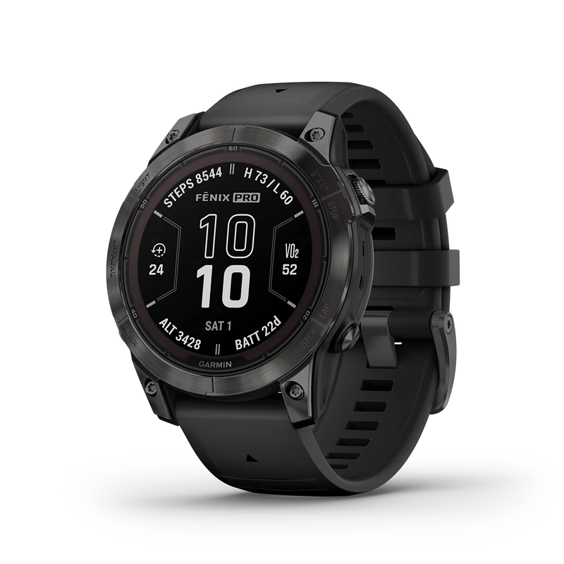 Reloj Garmin Fenix 7 Pro Edición Zafiro Solar Titanio DLC Gris Carbón