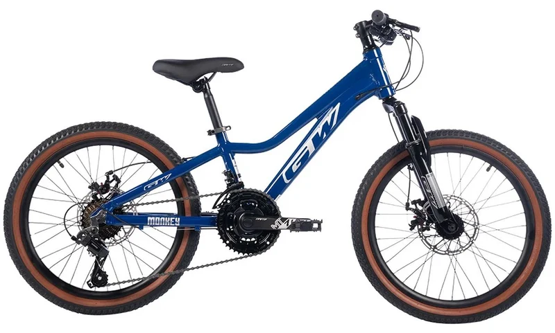 Bicicleta MTB 24 GW Monkey 3*7 Vel D/B Mecánico Azul Zafiro