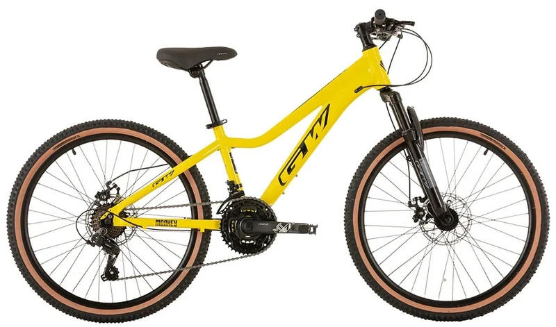 Bicicleta MTB 24 GW Monkey 3*7 Vel D/B Mecánico Amarilla