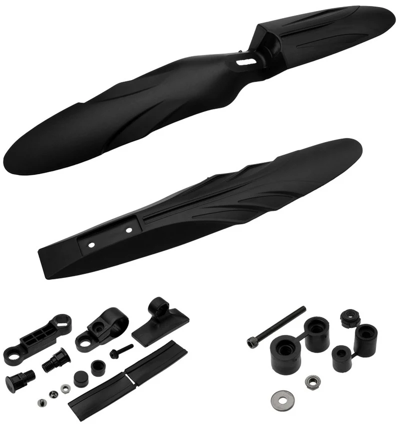 Guardabarros MTB Cortos SF-958F/R Plástico Negro