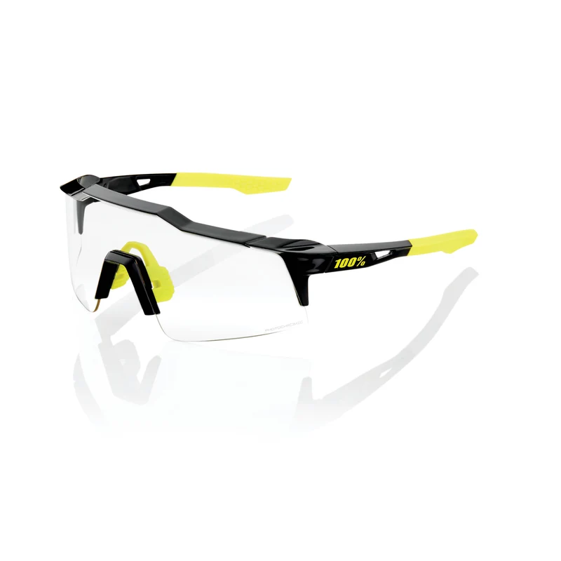 Gafas 100% Speedcraft SL Negro Brillante Lente Fotocromatico Humo/Clear