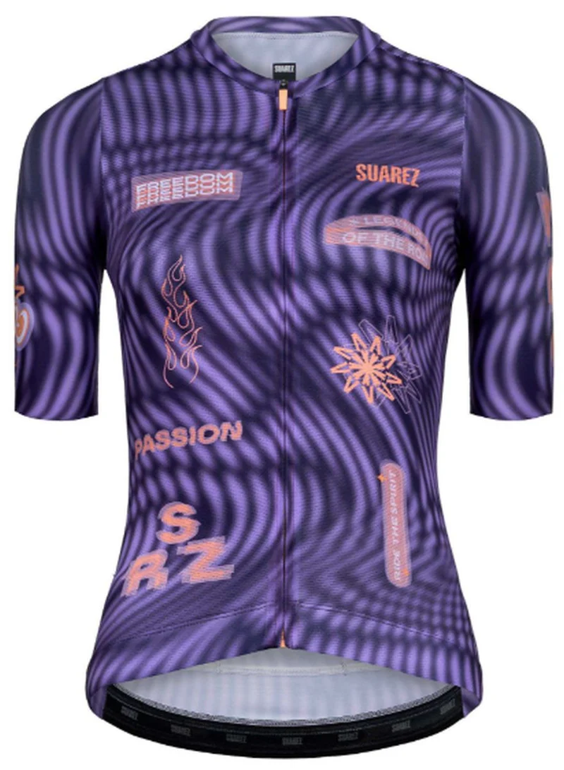 Jersey de Ciclismo M/C Suarez Mujer Lock Wave Purple