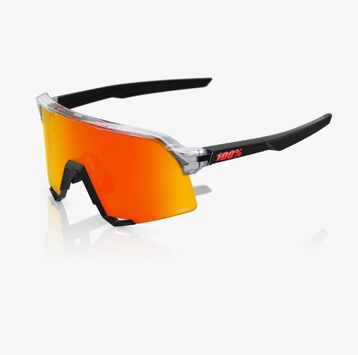 Gafas 100% S3 Polished Gris/negro Mate Traslucido Lente Hiper Rojo Espejo