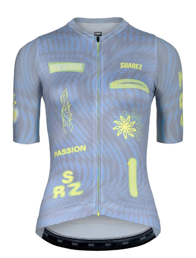 Jersey de Ciclismo M/C Mujer Suarez Lock Wave Grey