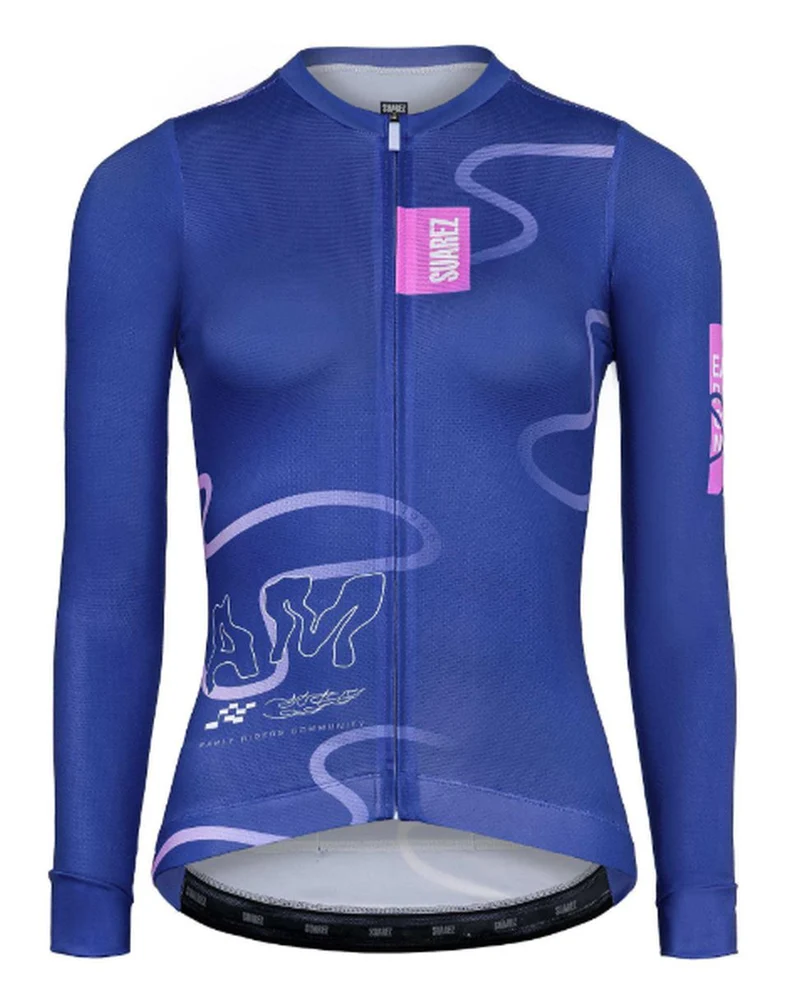 Jersey de Ciclismo M/L Mujer Suarez Lock Cobalt
