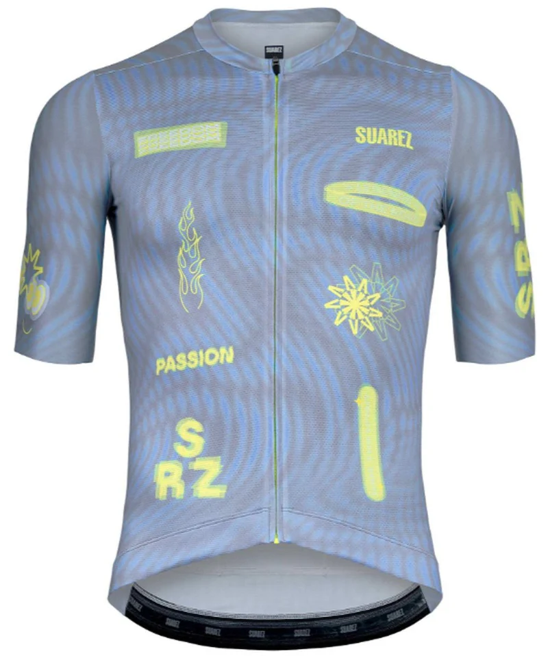 Jersey de Ciclismo M/C Suarez Lock Wave Grey