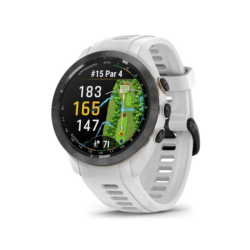 Reloj Garmin Approach S70 47Mm Bisel Cerámica Blanca