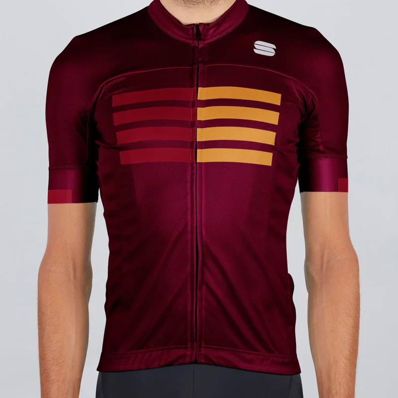 Jersey Sportful Wire Rojo Vino Red Rumba Gold