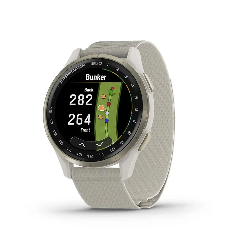 Reloj Garmin Approach S50 Ivory Cream Gold 43Mm