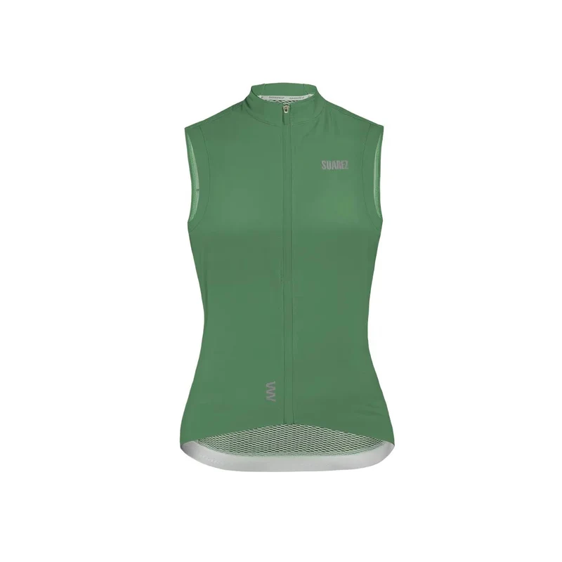 Chaleco Cortavientos de Ciclismo Suarez Mujer Barrier Verde