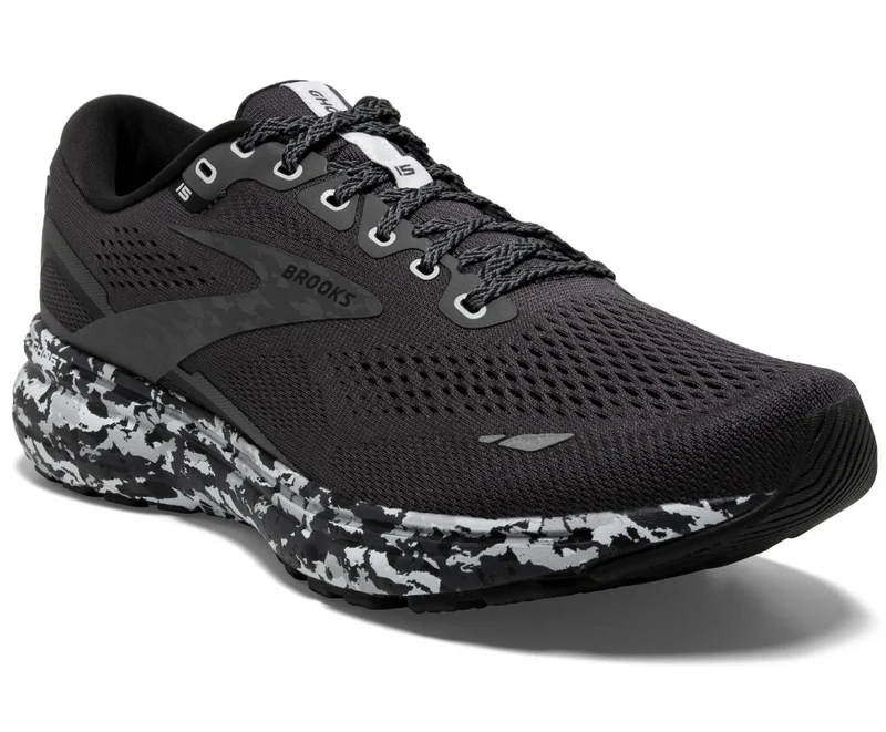 Tenis Brooks Ghost 15 Hombre Negro/Gris