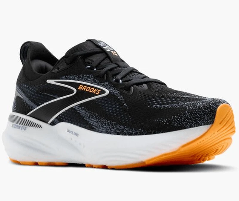 Tenis Brooks Glycerin GTS 22 Hombre Negro/Naranja