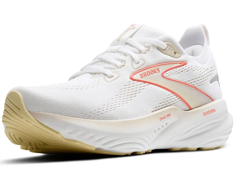 Tenis Brooks Glycerin 22 Mujer Blanco/Rosado