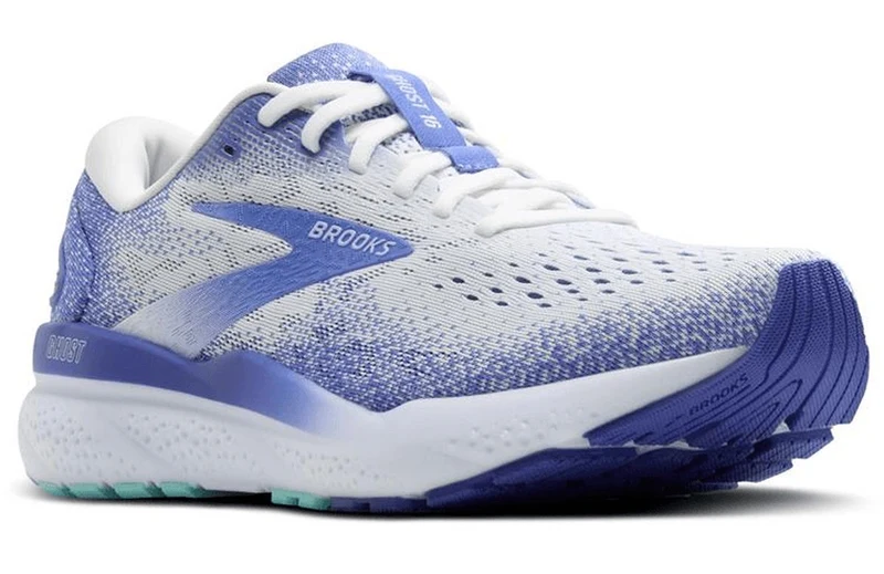 Tenis Brooks Ghost 16 Mujer Blanco/Azul