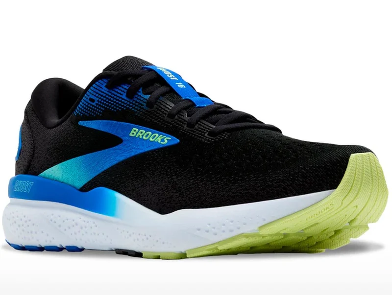 Tenis Brooks Ghost 16 Hombre Negro/Azul/Verde
